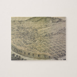 Vintage Pictorial Map of El Paso Texas (1886) Jigsaw Puzzle