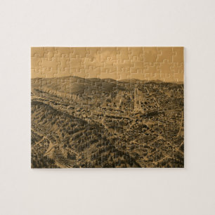 Vintage Pictorial Map of Hot Springs AR (1888) Jigsaw Puzzle