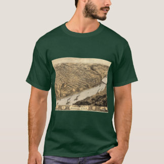Vintage Pictorial Map of Kansas City 1869 T-Shirt