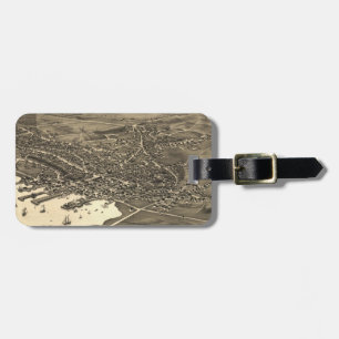 Vintage Pictorial Map of Nantucket (1881) Luggage Tag