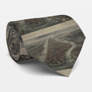 Vintage Pictorial Map of New York City (1867) Tie