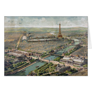 Vintage Pictorial Map of Paris (1900)
