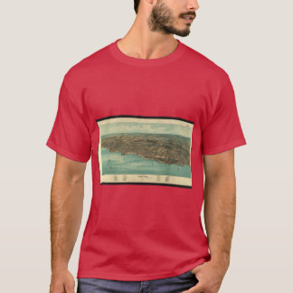 Vintage Pictorial Map of Plymouth MA 1910 T-Shirt