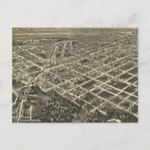 Vintage Pictorial Map of Rocky Mount NC (1907) Postcard