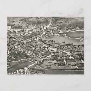 Vintage Pictorial Map of Sandwich MA (1884) Postcard