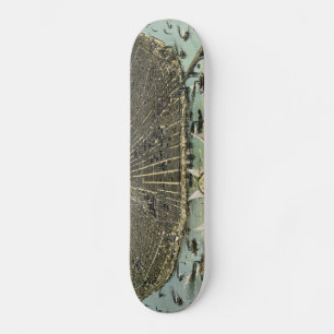 Vintage Pictorial Map of St. Louis (1896) Skateboard
