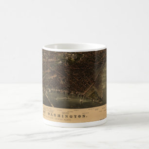 Vintage Pictorial Map of Washington D.C. (1892) Coffee Mug