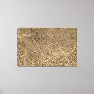 Vintage Pictorial Map of Washington D.C. (1921) Canvas Print