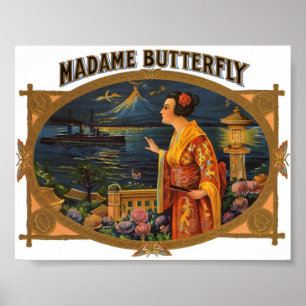 Vintage Picture - Madame Butterfly Poster