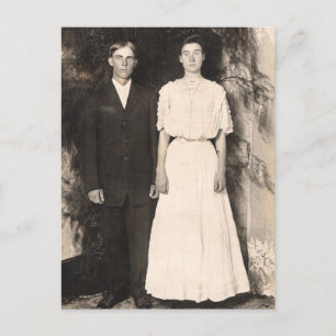 Vintage Picture of a Wedding Couple Postcard