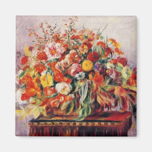 Vintage Pierre Auguste Renoir Basket of Flowers Magnet