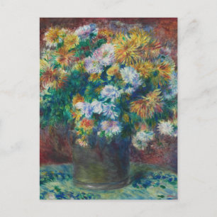 Vintage Pierre-Auguste Renoir Chrysanthemums Postcard