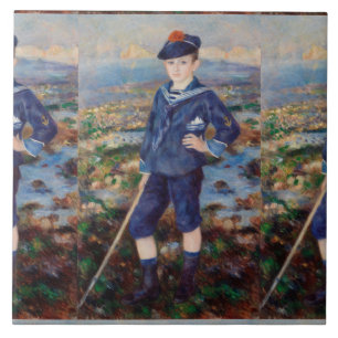 Vintage Pierre Auguste Renoir Sailor Boy Tile