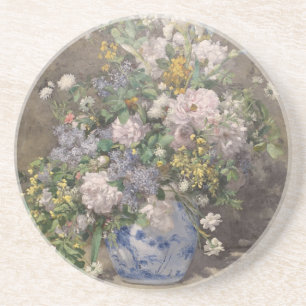 Vintage Pierre Auguste Renoir Spring Bouquet Coaster