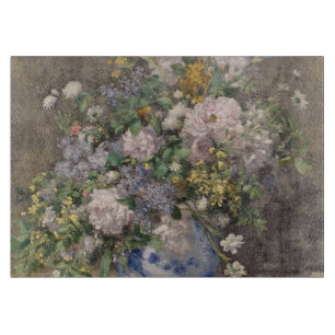 Vintage Pierre Auguste Renoir Spring Bouquet Cutting Board