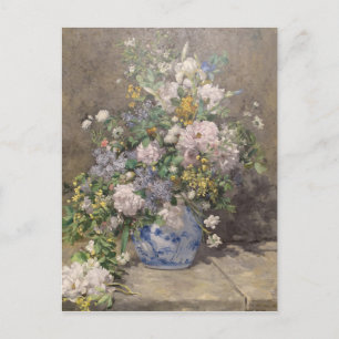Vintage Pierre Auguste Renoir Spring Bouquet Postcard