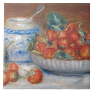 Vintage Pierre Auguste Renoir Strawberries Tile