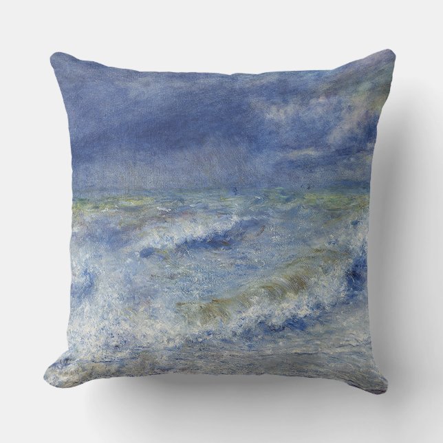 Vintage Pierre Auguste Renoir The Wave  Cushion (Front)
