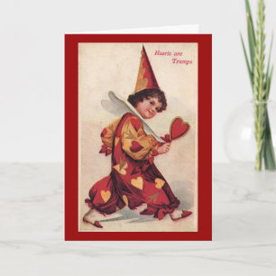 Vintage Pierrot Valentine Holiday Card