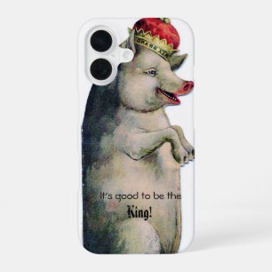 Vintage Pig / Hog King iPhone Case