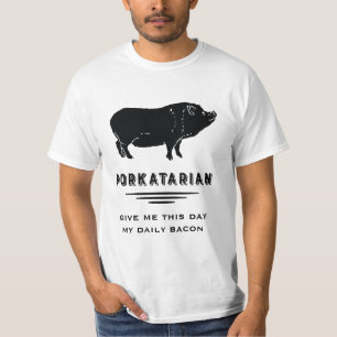 Vintage Pig - Porkatarian Father's Day Daily Bacon T-Shirt