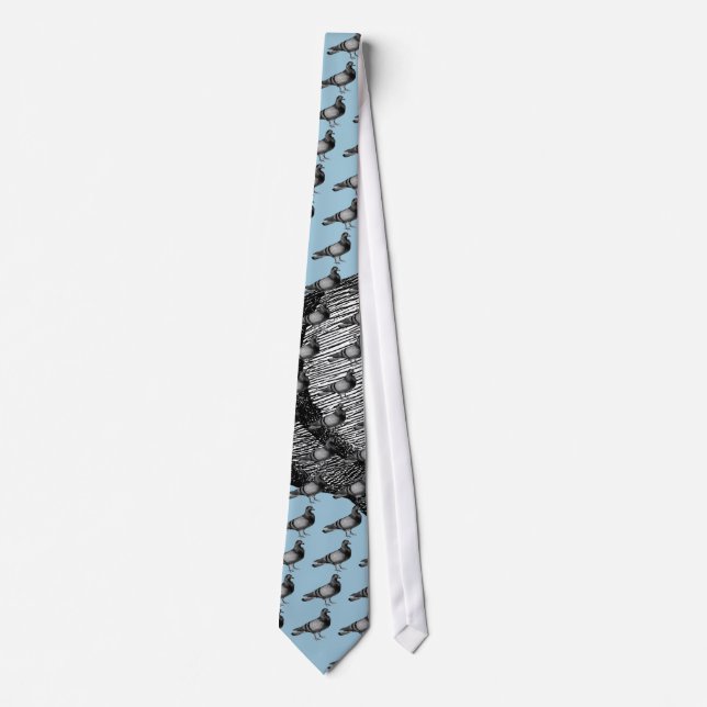 Vintage Pigeon gifts Tie (Front)
