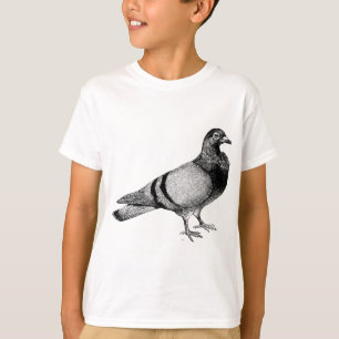 Vintage Pigeon Illustration T-Shirt