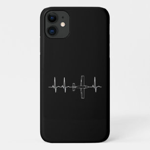 Vintage Pilot Flying Sky Heart Gift iPhone 11 Case
