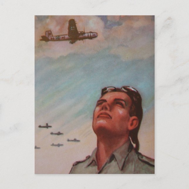 Vintage Pilot Postcard (Front)