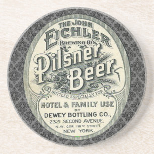 Vintage Pilsner Beer Ad Label Coaster