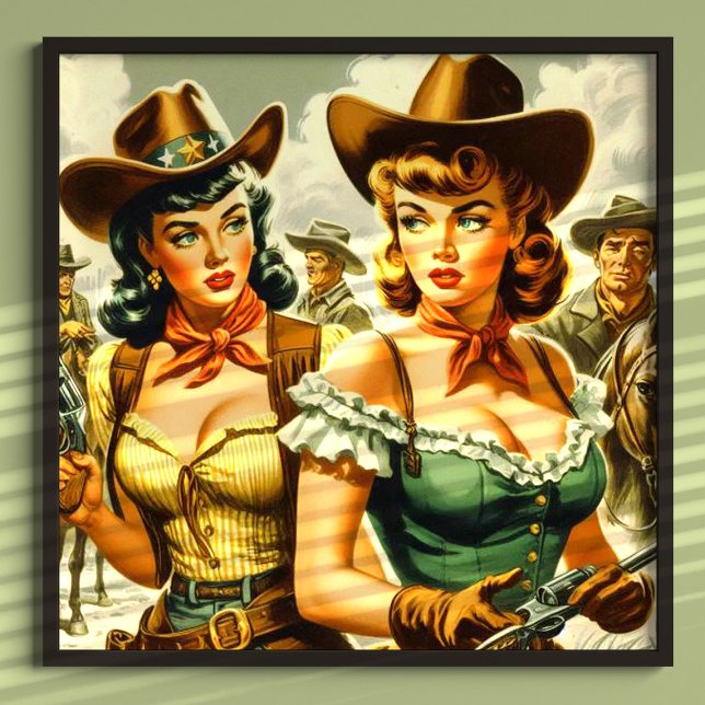 Vintage Pin-up Cowgirls Poster (Creator Uploaded)