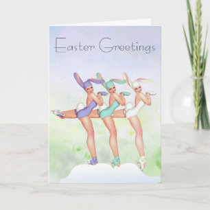 Vintage Pin-Up Easter Card