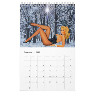 Vintage Pin up girl calendar of 2023