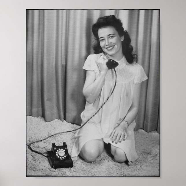 Vintage Pin-Up Girl Photograph Poster (Front)