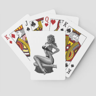 Vintage Pin-Up Girl Playing Cards