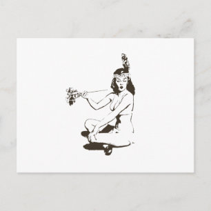 Vintage Pin-Up girl Postcard