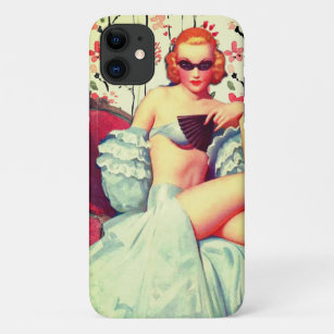 Vintage pin up girl retro southern belle redhead Case-Mate iPhone case