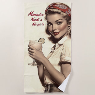 Vintage Pin-Up Style: Mamacita Needs a Margarita Beach Towel