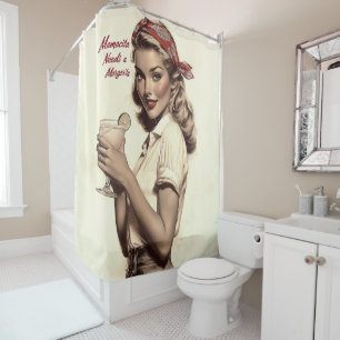 Vintage Pin-Up Style: Mamacita Needs a Margarita Shower Curtain