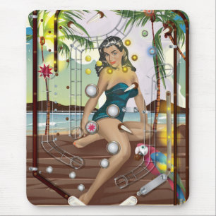 Vintage Pinball Machine game Mouse Mat