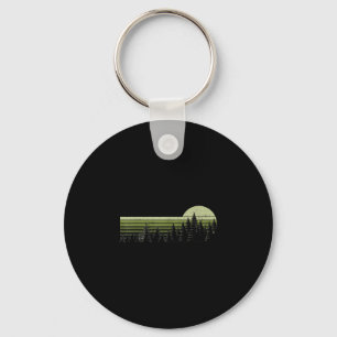 Vintage pine trees wildlife nature outdoors forest key ring