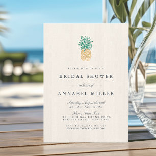 Vintage Pineapple Bridal Shower Invitation