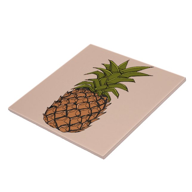Vintage Pineapple Fruit Tile (Side)