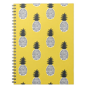 Vintage Pineapple Fun Seamless Illustration Notebook
