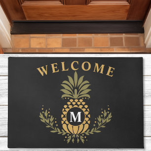Vintage Pineapple Monogrammed Personalised Doormat