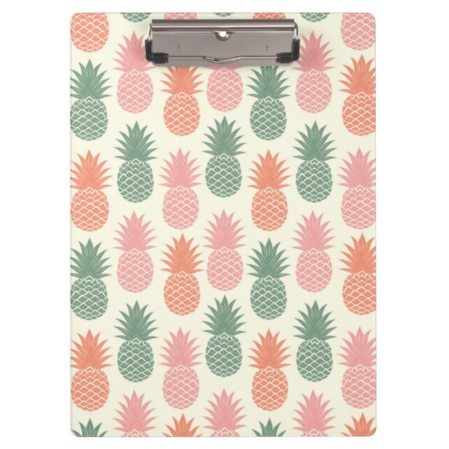 Vintage Pineapple Pattern 2 Clipboard (Front)