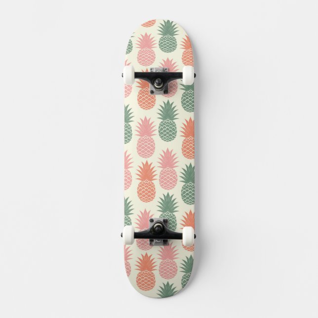 Vintage Pineapple Pattern 2 Skateboard (Front)
