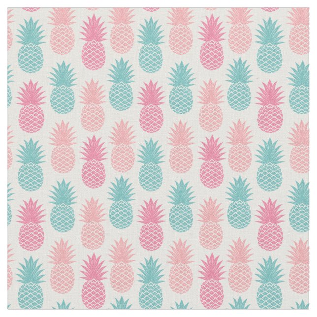 Vintage Pineapple Pattern Fabric (Close Up)