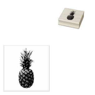 Vintage Pineapple Rubber Stamp