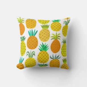 vintage pineapple seamless pattern isolated on whi cushion